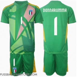Italien Gianluigi Donnarumma #1 Torwart Replik Auswärtstrikot Kinder EM 2024 Kurzarm (+ Kurze Hosen)